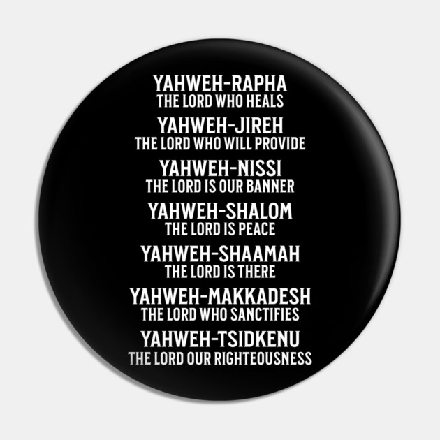 Yahweh - Names of God Pin by UrbanLifeApparel