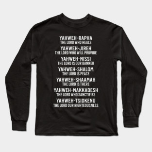 Yahweh - Names of God Long Sleeve T-Shirt