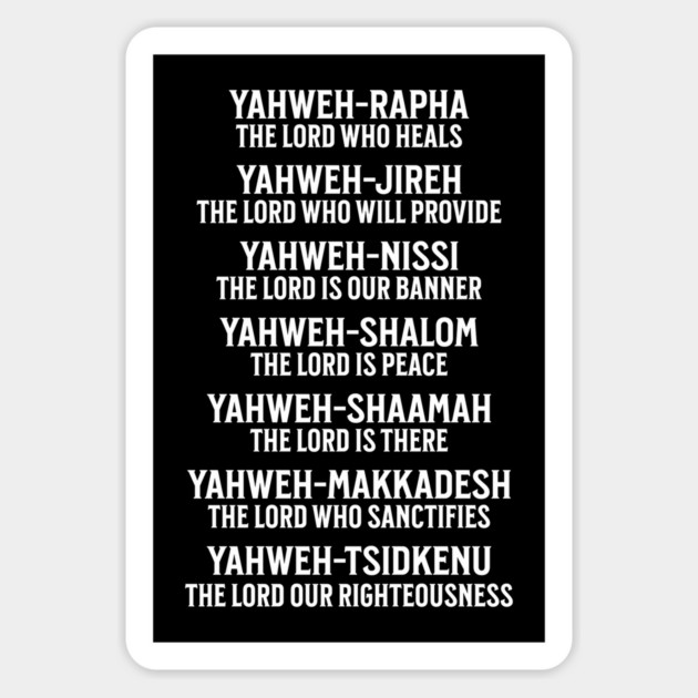 Yahweh - Names of God Magnet by UrbanLifeApparel