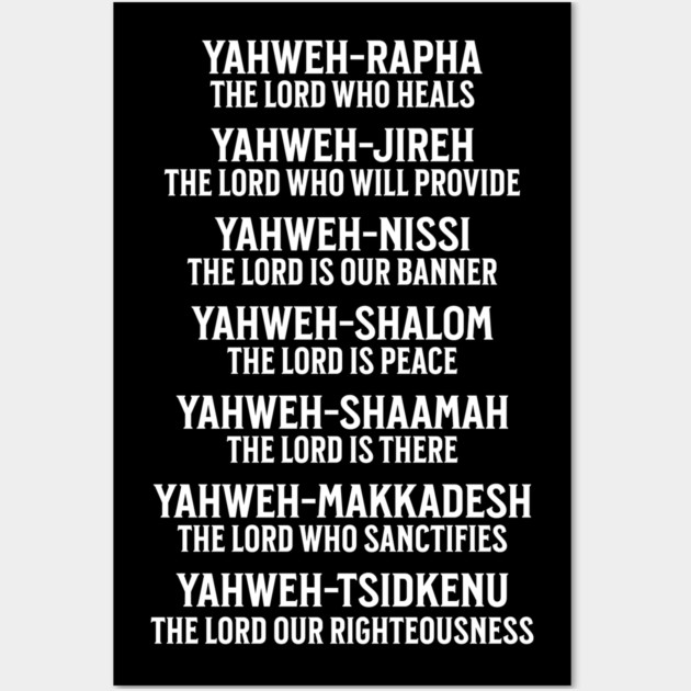 Yahweh - Names of God Wall Art by UrbanLifeApparel