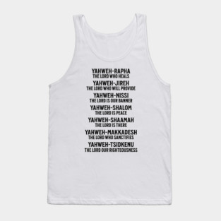 Yahweh - Names of God Black Tank Top