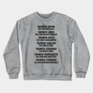 Yahweh - Names of God Black Crewneck Sweatshirt