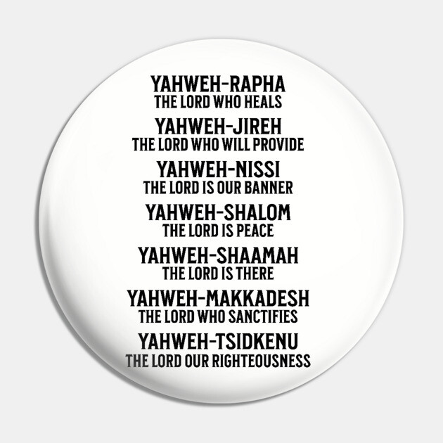 Yahweh - Names of God Black Pin by UrbanLifeApparel