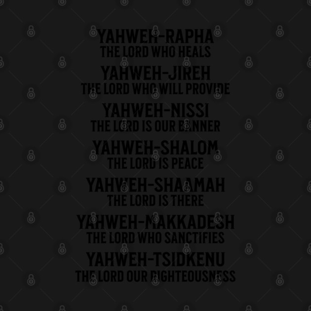 Yahweh - Names of God Black by UrbanLifeApparel