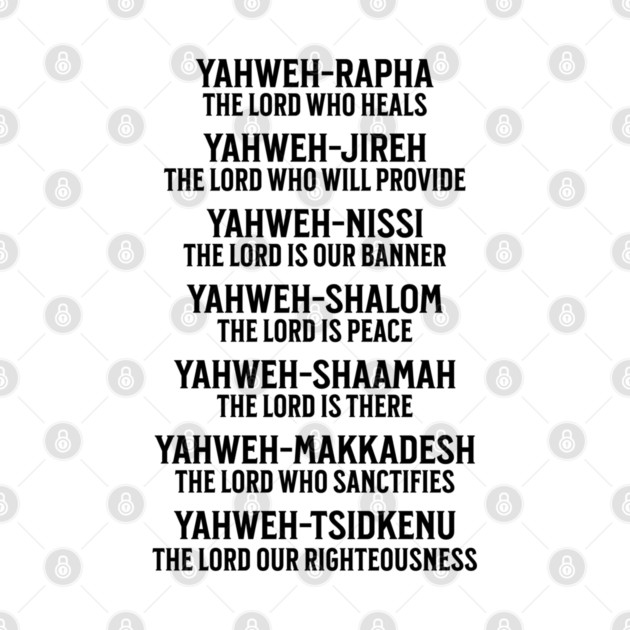 Yahweh - Names of God Black by UrbanLifeApparel