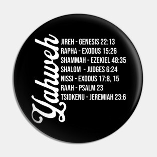 Yahweh - Names and Bible Verses Pin