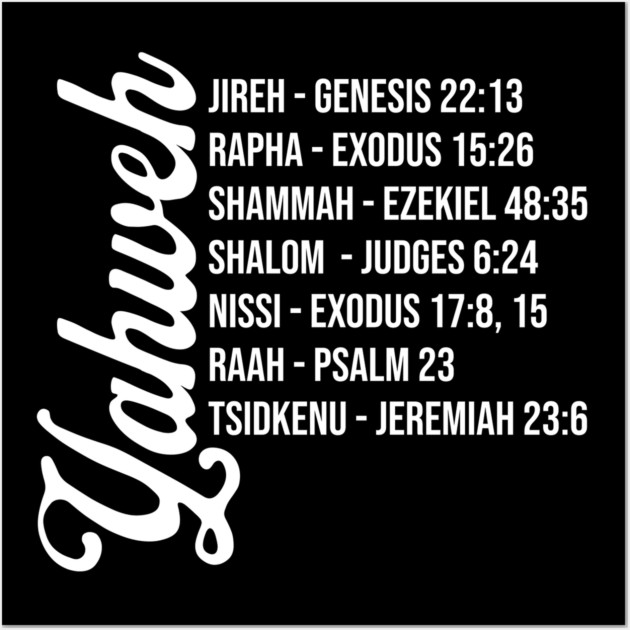 Yahweh - Names and Bible Verses Wall Art by UrbanLifeApparel