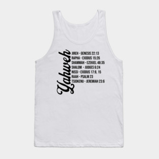 Yahweh - Names and Bible Verses black Tank Top