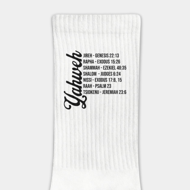 Yahweh - Names and Bible Verses black by UrbanLifeApparel