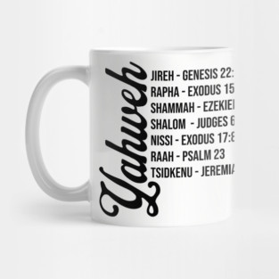 Yahweh - Names and Bible Verses black Mug