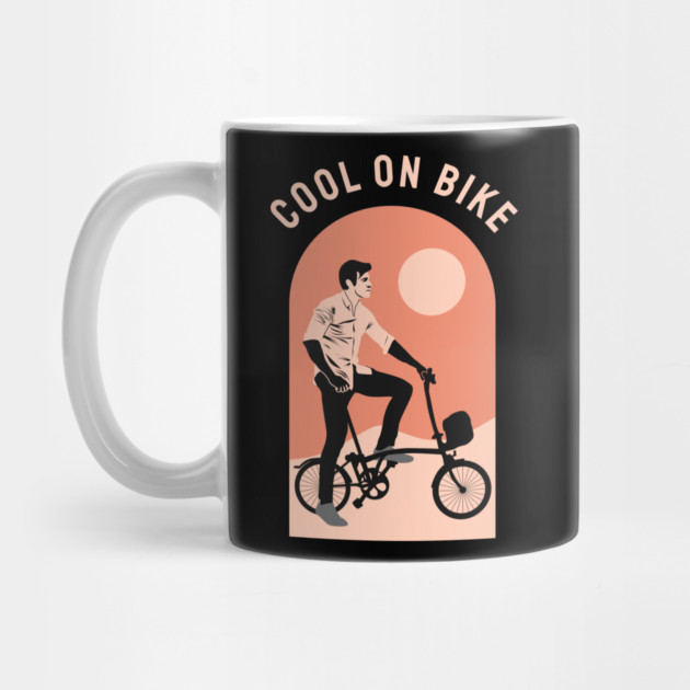 Cool on Bike T-Shirt - Trendy Cycling Graphic Tee by Urbanprint