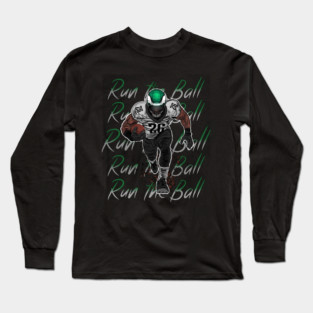 Run the Ball! Saquon Barkley Philadelphia Eagles Illustration Long Sleeve T-Shirt