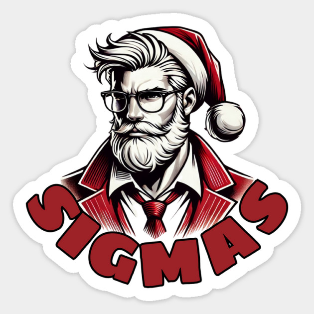 Merry Sigmas Sigma Santa Claus Magnet by Creatifly Graphic Tees
