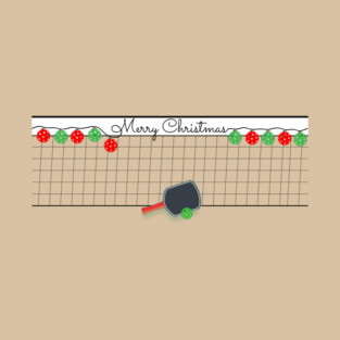Merry Christmas Pickleball Net T-Shirt