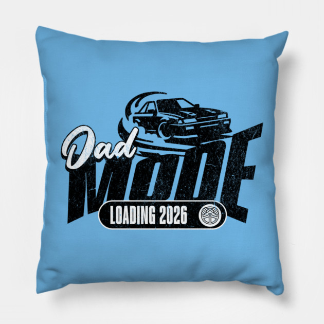 New Dad To Be Dad Mode Loading 2026 Racing Car Dad Racer Pillow by Yesteeyear