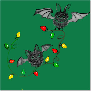 Christmas Bats Posters and Art
