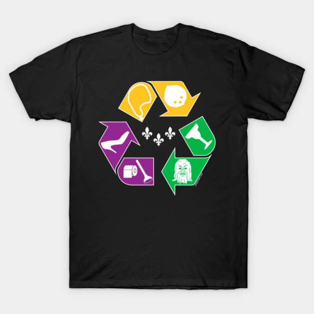 Recycle Mardi Gras T-Shirt by campsnash