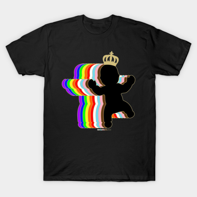 Rainbow King cake baby T-Shirt by campsnash