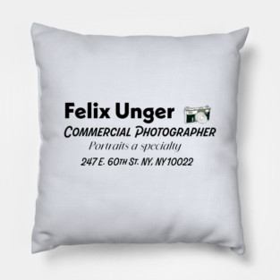 Felix Unger Odd Couple Business Logo Pillow