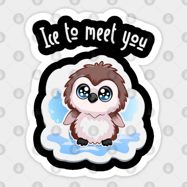 Ice to Meet You Penguin Sticker by TurnEffect