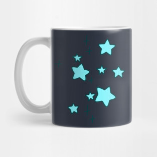 Blue Stars and Sparkles Mug