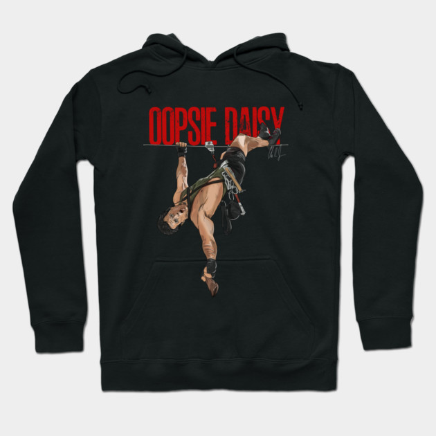 Cliffhanger: Oopsie Daisy Hoodie by 51Deesigns