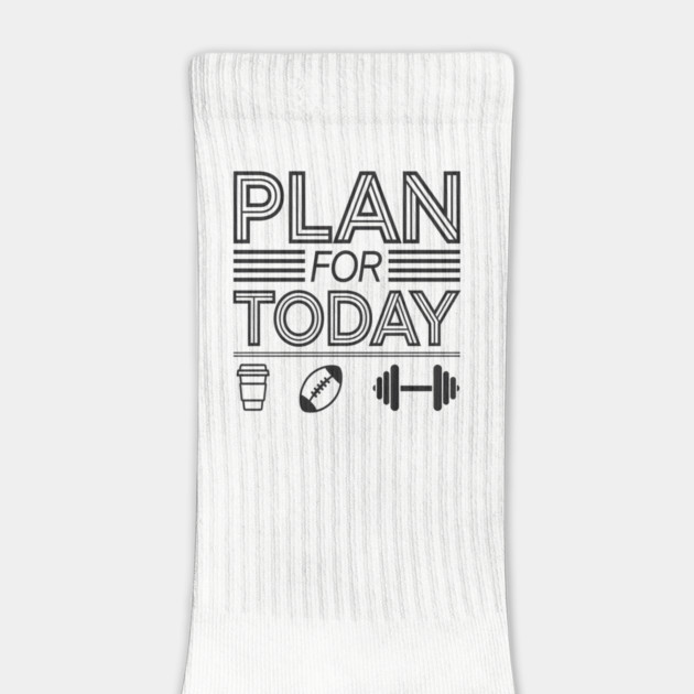 Plan For Today: Coffee, Football, and Weights, A Fun Fitness Design by Pixel Threads 