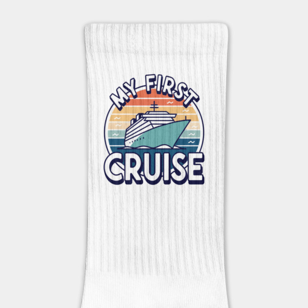 My First Cruise, Vintage Vacation Shirt Design for First-Time Cruisers by Pixel Threads 