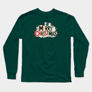 Merry Christmas Cats Long Sleeve T-Shirt