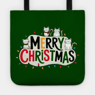 Merry Christmas Cats Tote