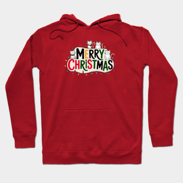 Merry Christmas Cats Hoodie by Pete the Cat Guy