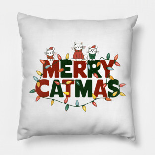 Merry Catmas Pillow
