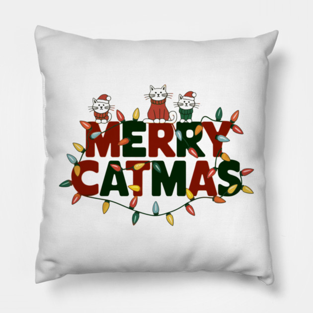Merry Catmas Pillow by Pete the Cat Guy