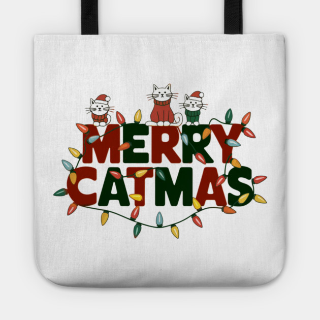Merry Catmas Tote by Pete the Cat Guy