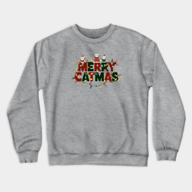 Merry Catmas Crewneck Sweatshirt by Pete the Cat Guy