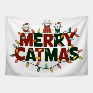 Merry Catmas Tapestry