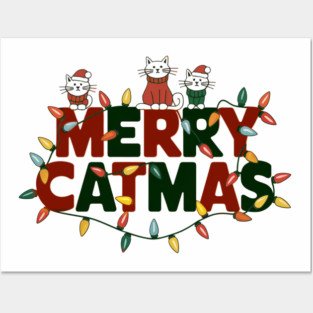 Merry Catmas Posters and Art