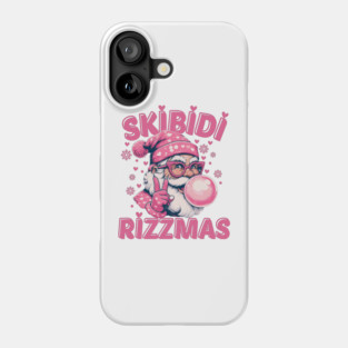 Skibidi Rizzmas Pink Santa Claus Phone Case