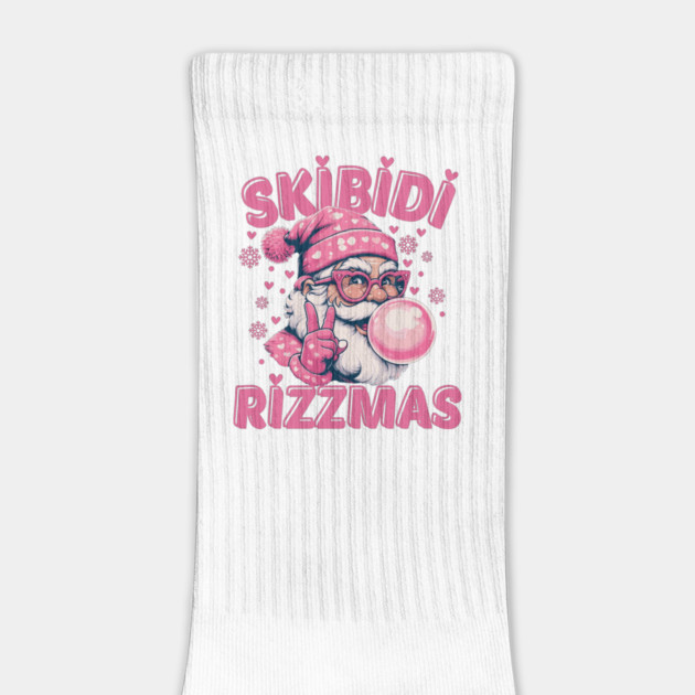 Skibidi Rizzmas Pink Santa Claus by Creatifly Graphic Tees
