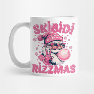 Skibidi Rizzmas Pink Santa Claus Mug