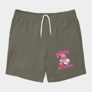 Skibidi Rizzmas Pink Santa Claus Shorts