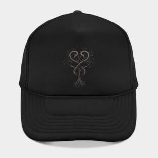 Serpent of Duality - Rod of Asclepius, Hermetic Wisdom Tree of Knowledge Hat
