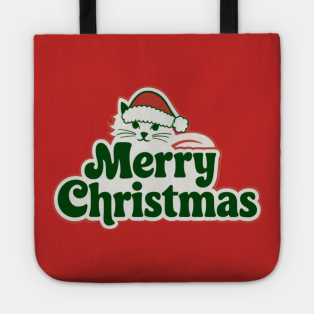 Merry Christmas Cat Tote by Pete the Cat Guy