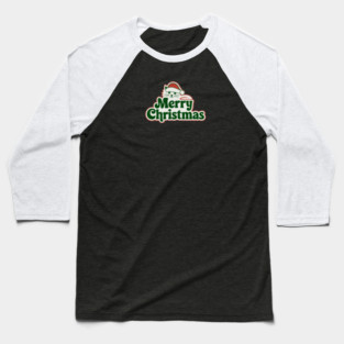 Merry Christmas Cat Baseball T-Shirt