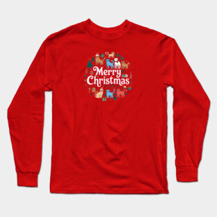 Merry Christmas Cats Long Sleeve T-Shirt
