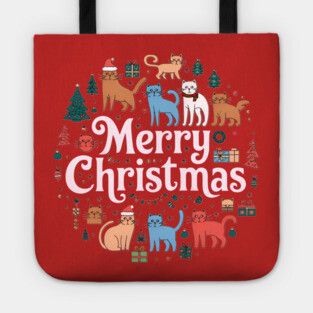 Merry Christmas Cats Tote