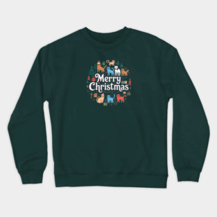 Merry Christmas Cats Crewneck Sweatshirt
