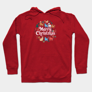 Merry Christmas Cats Hoodie