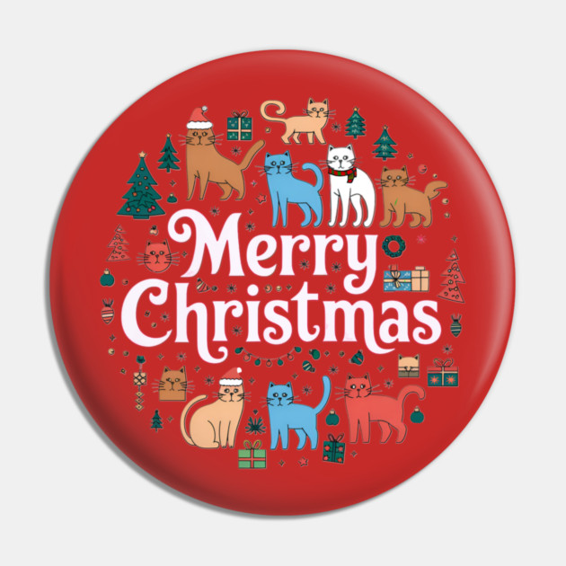 Merry Christmas Cats Pin by Pete the Cat Guy