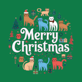 Merry Christmas Cats T-Shirt